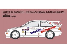 Decal – Escort RS Cosworth - Rallye Šumava 1999 - Křeček / Krečman 1/43